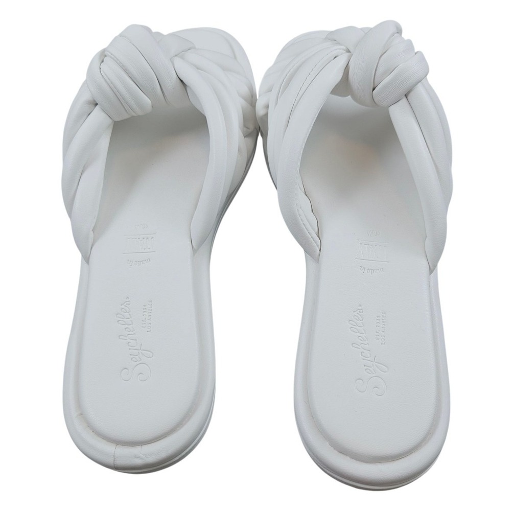 Seychelles Sandals Womens 8.5 White Simply the‎ Best Knotted Slide Casual Summer - Picture 4 of 9